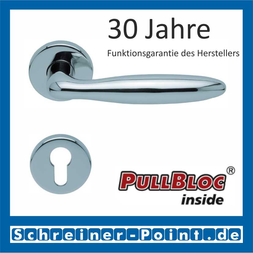 Scoop Sara PullBloc Rundrosettengarnitur Rosette Edelstahl poliert